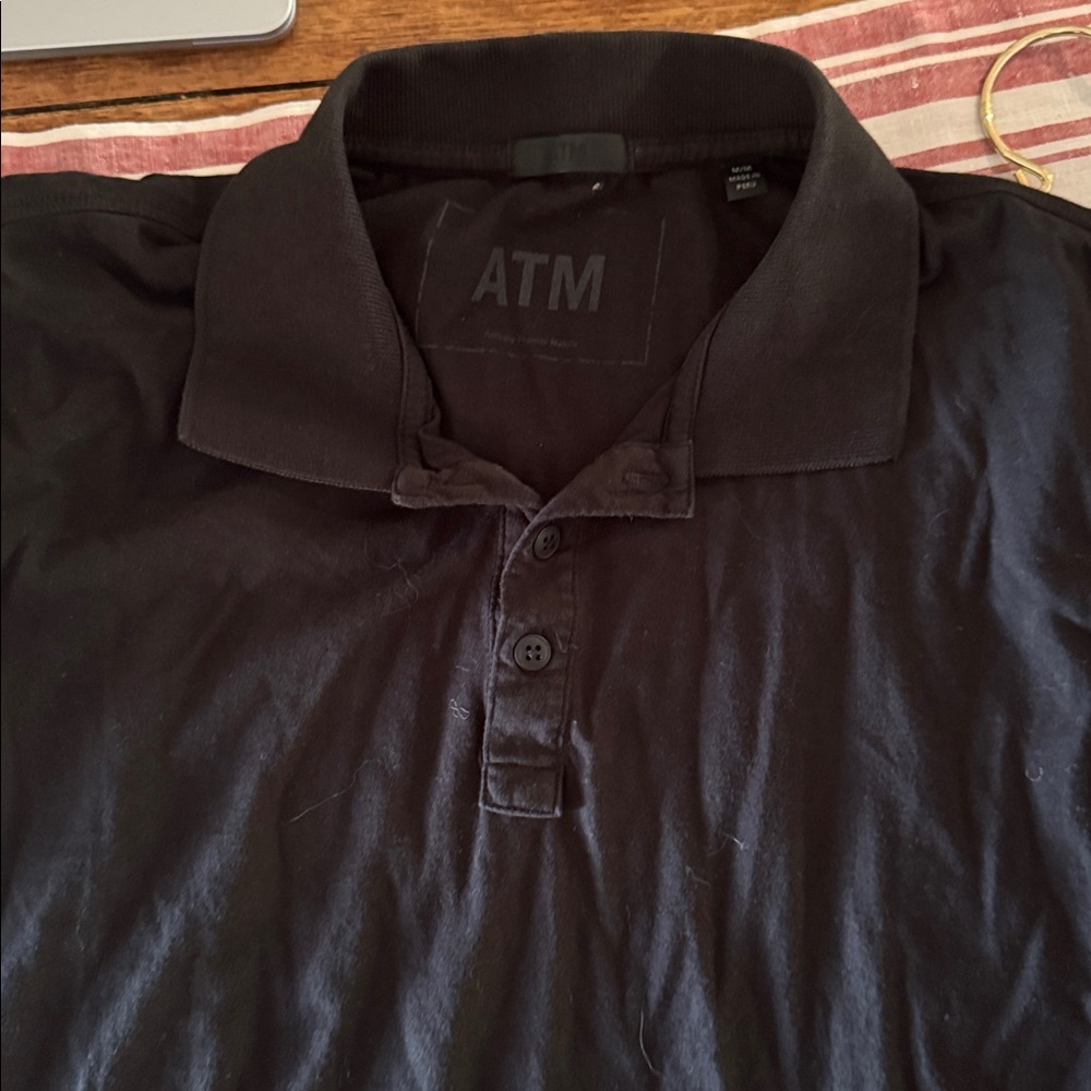 ATM Anthony Thomas Melillo Black Polo Shirt Essential never worn!